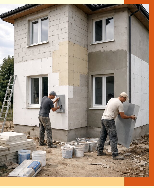 Утепление дома из газобетона в Киселевске от 4318 руб./м² — заказать у ТепломастерКис