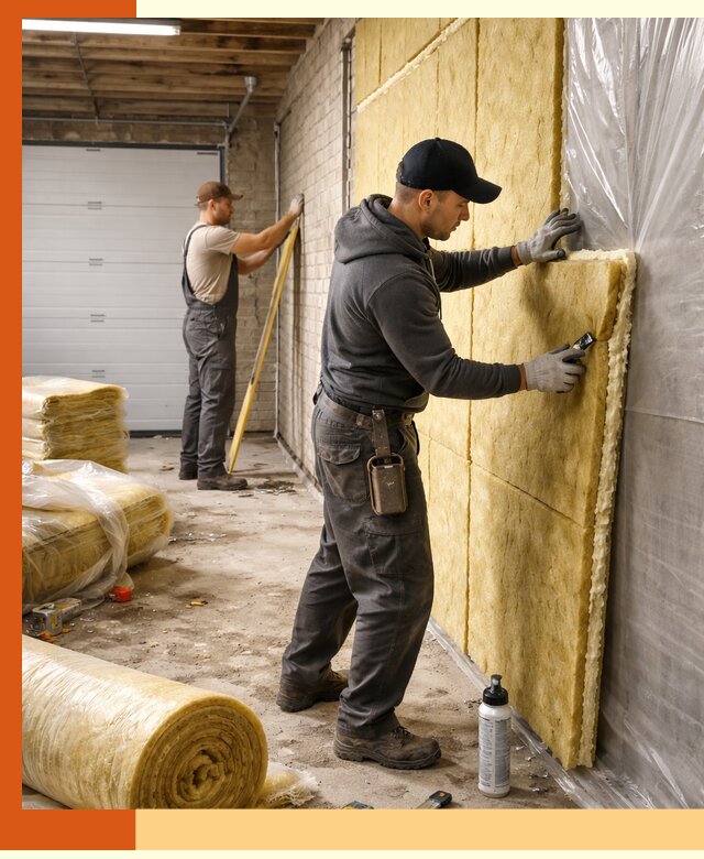 Утепление гаража под ключ в Киселевске — все виды теплоизоляции