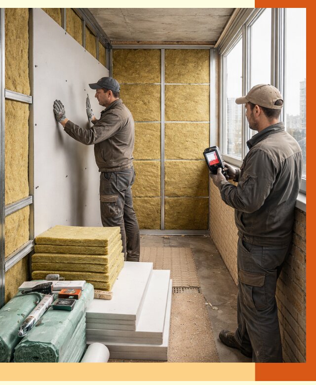 Утепление балкона в Киселёвске от 4626 руб. под ключ | ТепломастерКис