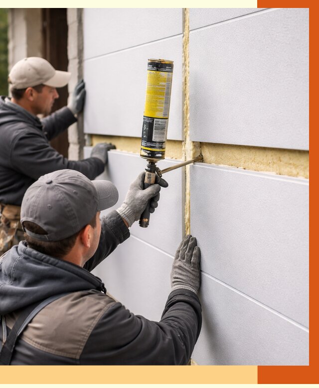 Утепление сэндвич панелей ППУ в Киселевске от 4318 руб. за м2 | ТепломастерКис