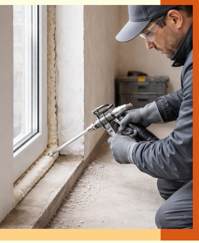 Герметизация стыков ППУ в Киселевске от 1696 руб. за м2 — утепление примыканий под ключ | ТепломастерКис